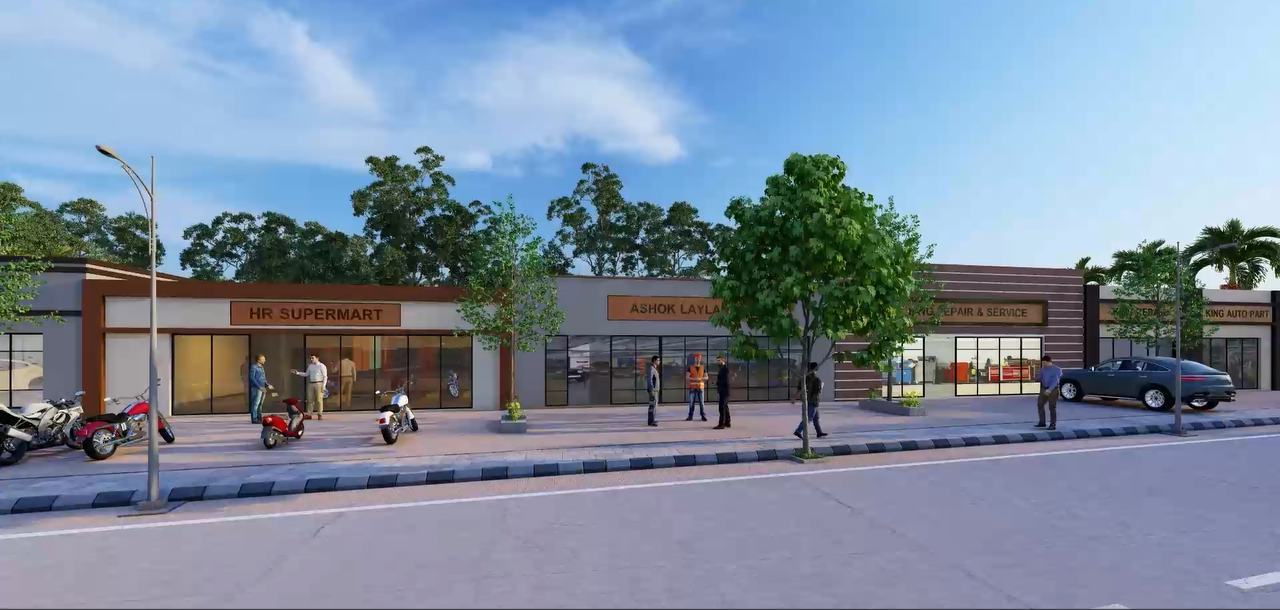 Smart urban access with retail shops at Mukunda Infraventures residential project in Nagpur
